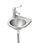 Wall Mounted Stainless Steel Hand Wash Basin For Small Spaces, A Real Space Saver, Durable 304 Stainless Sink With Easy Clean Design