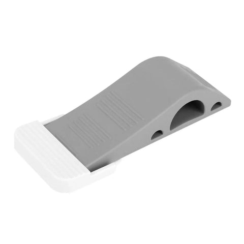 Door Stopper Wedge Set Four Pack Soft TPR Rubber Stoppers showing a gray and white non-slip design for home or office use