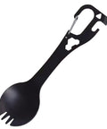 5 In 1 Stainless Steel Spork Fork Spoon Combo With Can Bottle Opener For Outdoor Picnics Hiking Travel Camping Utensils