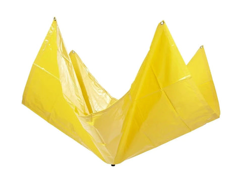 2 Pack 5 By 5 Vinyl Coated Roof Ceiling Leak Diverter Tarps With Heavy Duty Grommets Yellow Rain Diverter For Roof Drips Reusable
