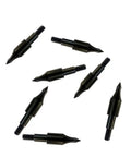 100 Grain Archery Field Points Screw In Tips for recurve bow, compound bow, and crossbow, black zinc, pack of 12