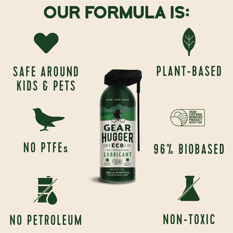 Multipurpose Plant Based Lubricant Spray Pack Of 3 All In One For Rust Removal And Lubricating Garage Doors Hinges And Locks, Eco Friendly Formula No Petroleum No PTFE 11 Oz Each Great For Tools And Equipment bottle with eco-friendly details