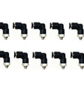 Pneumatic Male Elbow Push To Connect Fittings For One Eighth Inch Tube Outer Diameter To Ten Thirty Two UNF Thread PL One Eighth U Ten Pack