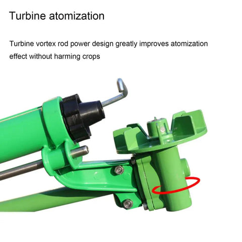 Close-up of Turbine Vortex Sprinkler For Lawn And Farm Irrigation 360 Degree Rotating Spray Gun showing atomizing mechanism.