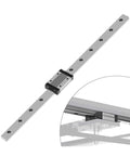 Grab This High Precision Mgn7C Linear Rail Guide Kit Featuring 100mm To 800mm Length Options With Smooth Black Slider For Super Stable Motion And Ultra Low Friction In Your Next Machining Or Robotics Build Project. MGN7C linear rail guide kit, silver metal rail with black slider for CNC and robotics