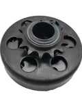 Beefy Automatic Centrifugal Clutch With Drive Sprocket Kit For Go Kart 13Hp Engines 20Mm Bore Three Sixteen Keyway Smooth Shift, black sprocket close-up.