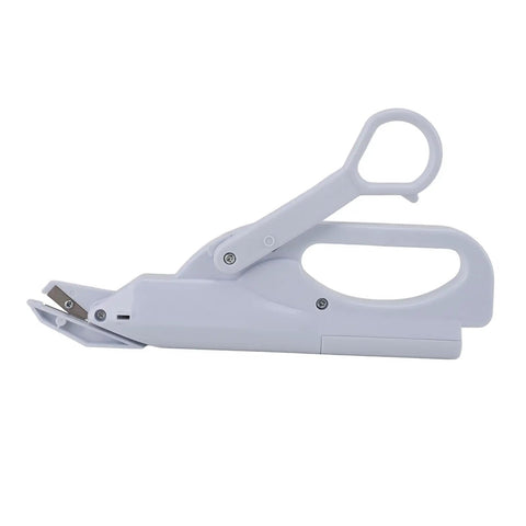 Effortless Cutting Magic With These Mini Battery Operated Electric Scissors That Auto Slice Fabric And Paper With Ease For Home DIY Jobs Light Ergonomic Safety Shears Are Ready To Go, showing ergonomic handle design.