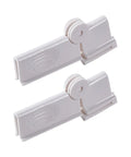 Jisader Two Pack Milk Carton Sealing Clips With Rotating Design For Boxed Drinks And Food Bags, durable white plastic clips.