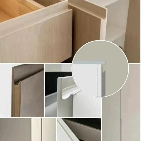 Heavy Duty Four Wing Carbide Tipped Shaper Cutter For Slick Finger Pull Cabinet Door Profiles on drawer fronts and cabinet edges.
