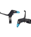 Kids Bike Brake Lever Set For Easy Handbrake Control Lightweight And Sturdy Pair 22.2mm Clamp Black Blue Ergonomic Design