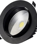 WKNHHL Recessed Lighting Housing Trim Kits Led Spotlight Aluminum Black Round Indoor Downlight with recessed design.