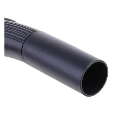 Close-up of black 32mm Plastic Bent End Curved Filter Nozzle Spare Part for Vacuum Cleaner Hose Handle with Pro Grade Ergonomic Anti Slip Grip