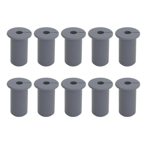 Top Rated 10 Pack Silicone Cable Feed Through Bushings Wall Grommet Kit For Series Wire Antenna Guard Indoor Protection Gray Perfect Snug Fit To Keep Your Gear Safe From Damage, gray silicone bushings