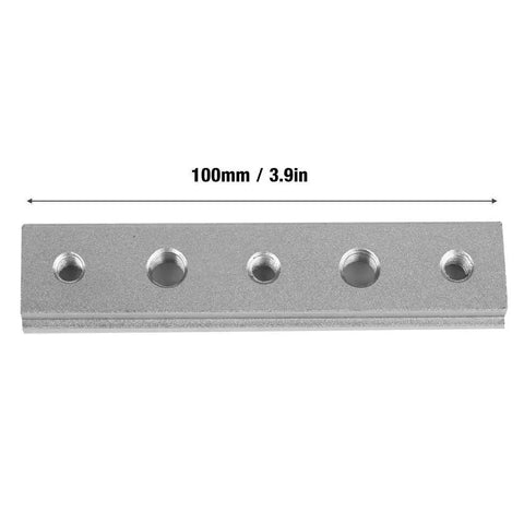 Killer Aluminum T Slot Miter Track Jig For Woodworking Quick Clamp Station showing 100mm aluminum track with holes for precision cutting.