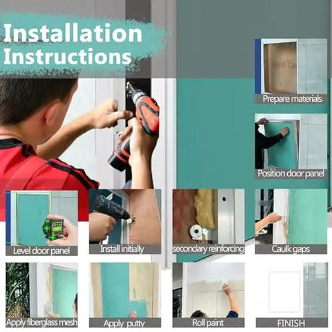 Installation instructions for Zero Hassle Bifold Magnetic Access Panel Door With Quiet Strips And Predrilled Holes For Drywall Plumbing Wiring Featuring Smooth Setup And Killer Build Quality.