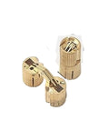 Concealed Barrel Hinges 2 Pack Gold Copper Finish For Cabinet Doors Fits 8mm To 18mm Door Thickness 12mm Common Ultra Low Profile Hardware
