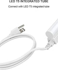 2ft LED Tube Light Power Cord With 3 Prong US Plug For T8 And T5 Integrated Fixtures, white extension cable close-up