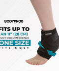 Breathable Neoprene Open Heel Ankle Support Brace With Adjustable Wrap For Pain Relief And Injury Prevention, One Size Fits 7.8 To 11 Inches Arch