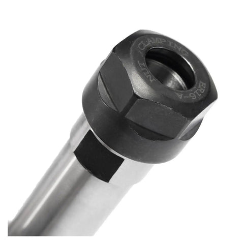 Heavy Duty ER20 Extension Rod And Lathe Chuck Adapter Featuring Precision Threads For Milling Machines showing top view with threaded end.