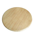 Smooth Spinning Wooden Lazy Susan Rotating Turntable Serving Tray Silent Bearing 39 Inch Round Food Platform top view light yellow finish