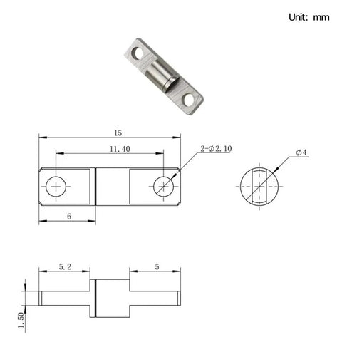 Overlay cabinet concealed hinge, 360° rotatable torque hinge with damping shaft, steel
