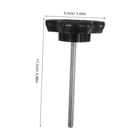Spare Tire Hold-Down Bolt Kit For Cars - Universal Fit Wheel Clamp And Mounting Hardware, side view with measurements