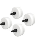 Ultimate Set Of 4 Heavy Duty Leaf Spring Bumpers To Slash Vibration And Boost Ride Comfort With Rubber Buffer Stops Perfect For 2003-2015 Models, white rubber bumpers with black studs