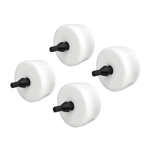 Ultimate Set Of 4 Heavy Duty Leaf Spring Bumpers To Slash Vibration And Boost Ride Comfort With Rubber Buffer Stops Perfect For 2003-2015 Models, white rubber bumpers with black studs