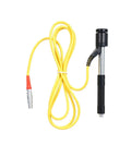 Portable digital Leeb hardness tester probe with yellow cable for metal testing, ideal for shop use, features durable design.