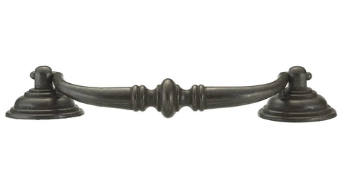 Matte Black Iron Traditional Cabinet And Drawer Pull Handle For Kitchen And Bathroom Or Furniture Durable Center To Center 4 1 Quarter Inch 108 Millimeters
