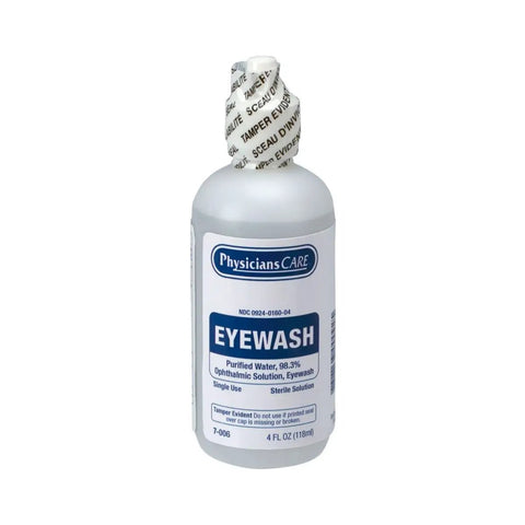 Eye Wash Solution 4 Oz Bottle Sterile Isotonic Buffered Irrigant For Eye Flushing And Skin Irrigation Single Use Bottles Great For Worksite First Aid Kits And Emergency Eye Irritation Relief