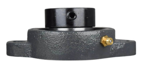 High Quality Ductile Iron Two Bolt Flange Bearing With Cam Lock Collar And Grease Zerk For One And A Quarter Inch Shaft, 3 Inch Bolt Spacing