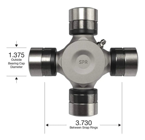 Beefed Up Heavy Duty U Joint Kit SPL70WJ ISR Series Inside Snap Ring Non Greaseable Axle Joint 1.375 Inch Bearing Cap