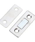 Invisible Door Catch With Screws And Adhesive, metal side mount magnet latch for cabinets and drawers, top view