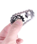 Dope Sprocket Linkage Bike Chain Fidget Spinner With Two Gears, Stainless Steel Premium Mechanic Toy For Fingers, Durable Metal Spin Toy Gray Edition With Satisfying Mechanical Chain Sound And Stress Relief, hand-held spinning gear