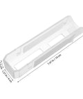 Top Shelf Under Desk Laptop Mount Clear Acrylic Wall Bracket For Universal Tablets And Keyboards Adjustable Mount with dimensions shown.