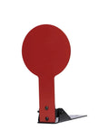 TactAir Small Bore Self-Resetting Metal Target For Air Rifles Up To 150 FPE Great For Target Practice And Plinking Durable Metal Construction With Quick Reset And Easy Setup, showing round orange target and base.