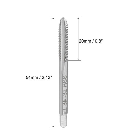 Set Of Five High Speed Steel Machine Taps For Metal Screw Threading 8 32 UNC Class 2B 20mm Thread Length 54mm Overall Length Quick Cut Tapping Tool Great For Shops And Makers