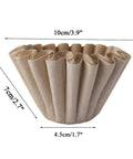 Sturdy 1 To 4 Cup Coffee Basket Filters Biodegradable Unbleached Natural Brown Paper For Easy Home Office Brew Keeps Grounds Out Fits Most Coffee Makers 50 Count with dimensions