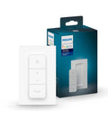 2 Pack Indoor Hue Wall Switch Modules For Smart Lighting Keeps Your Hue Lights Reachable When Off, box and switch display