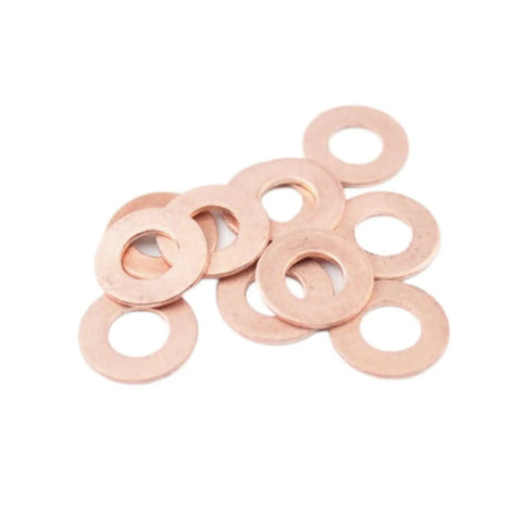 Flat Copper Washers Set 50 Pieces 7 By 15mm For Diesel Engines Must Have DIY Repair Kit With Pump Maintenance Tools And Replacement Parts For Quick Pro Grade Sealing, copper washers