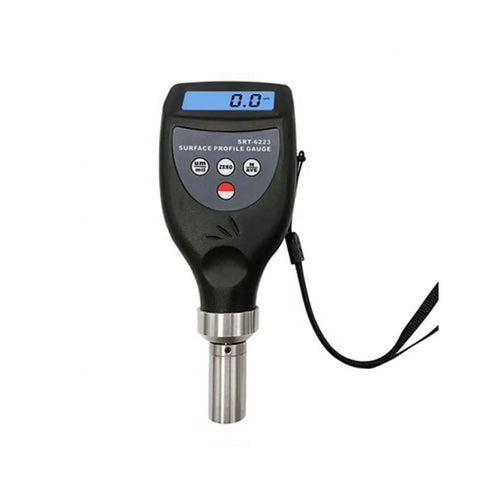 Front view of Go-To Digital Surface Profile And Roughness Gauge For Blast Cleaned Surfaces With Integral Probe, digital display visible