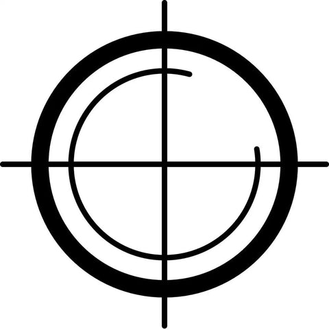 Generic symbol resembling a target or crosshair, black lines on white background