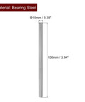 2 Pack 10mm By 100mm Chrome Plated Case Hardened Linear Motion Rods For 3D Printers DIY CNC Boss Level Durability Steel Rail