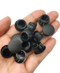 Half Inch Plastic Hole Plugs Flush Snap In Locking Caps For Cabinets Furniture Shelves Bookcases Closets And Woodworking Holes Drilling Covers Screw Hole Plugs Black 50 Pack Easy Fit Seamless Finish No Tools Needed in hand