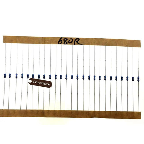 680 ohm resistors from Resistor Kit With 2425 Pieces From 1 Ohm To 1M Ohm, Metal Film, 97 Values, 5 Percent Tolerance, One Eighth Watt