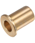 Top Shelf Bronze Flange Bearing Sleeve 13MM Bore 19MM OD 30MM Long With 3MM Thick Flange Self Lubricating Industrial Bushing showed at an angle.