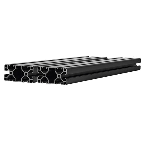 Two Pack 4080 Aluminum Extrusion Profile 19.69 Inch 500 Mm T Slot European Standard Anodized Linear Rail High Strength Extruded Aluminum Rail For 3D Printer Parts And CNC DIY Workbench Black, two black 500mm rails