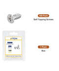 Premium Heavy Duty 100 Piece M4 X 12 Mm Flat Head Phillips Self Tapping Wood Screws Made From Tough 304 Stainless Steel in package.