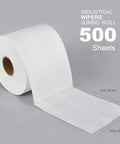 Heavy Duty Cleanroom Wipes Nonwoven Fabric Roll 500 Count Disposable Dust Free Cleaning Cloths 68 GSM Roll 12in x 10in.